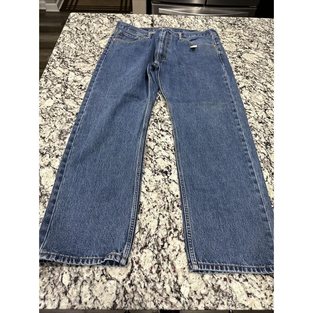 Levi's Men's Straight Jeans Blue Cotton 40x30‎ 505 Original Fit Jeans 2nd